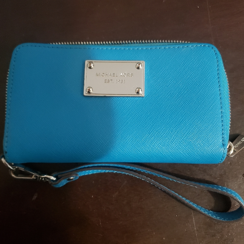 Michael Kors blue wallet
